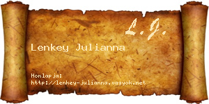 Lenkey Julianna névjegykártya